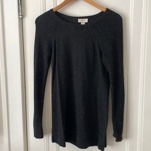 Black Speckled Loft Outlet Sweater, Size Small